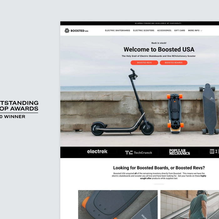 Boosted USA by Bryn Howlett: Agency winner of the Outstanding Shop Award for best Flex store